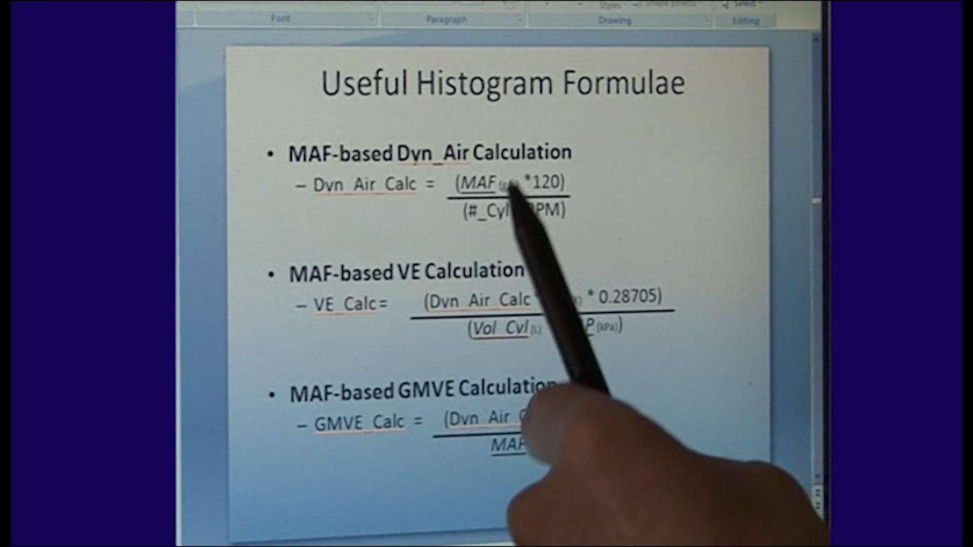 Understanding Load and VE